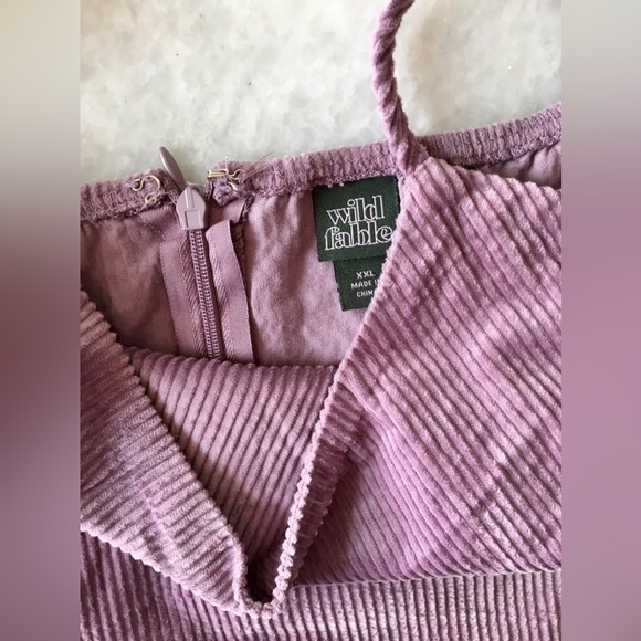 Wild Fable Lilac Purple Corduroy Mini Dress - Picture 3 of 8
